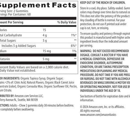 Product Image 5 - Amazon Basics Melatoni