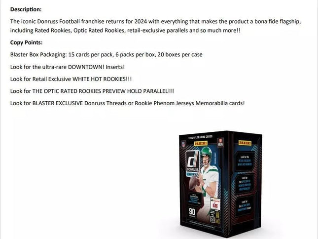 Product Image 2 - 2024 Panini Donruss Fo