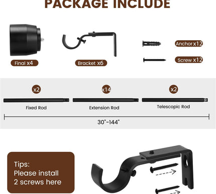 Product Image 3 - Matte Black Curtain Ro