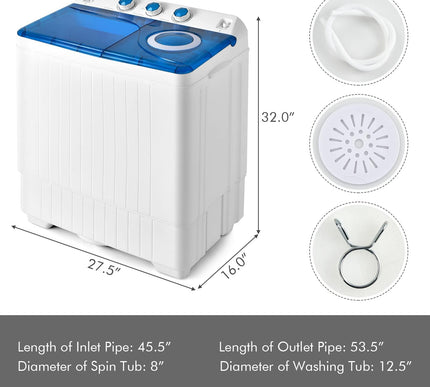 Product Image 3 - COSTWAY Twin Tub 26lbs
