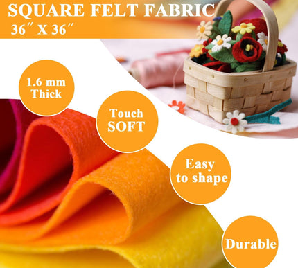 Product Image 2 - Yellow Felt Fabric 36 