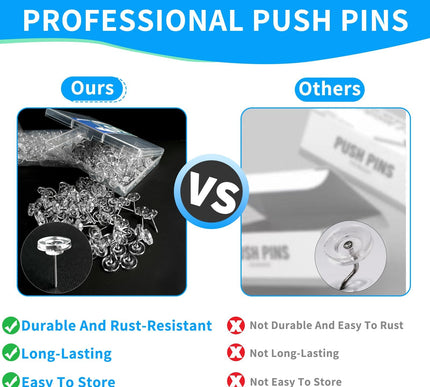 Product Image 5 - 150 PCS Clear Push Pin