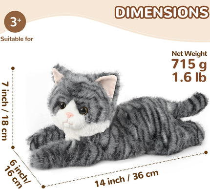 Product Image 3 - Gray Tabby Cat Stuffed