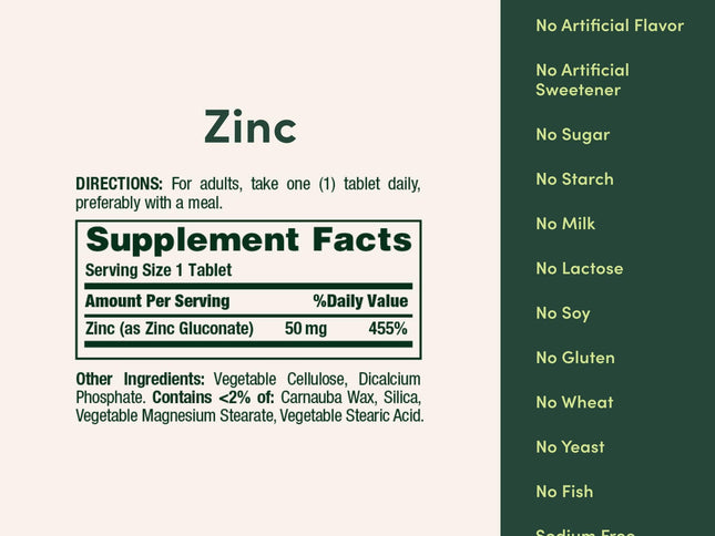 Product Image 2 - Natures Bounty Zinc 50