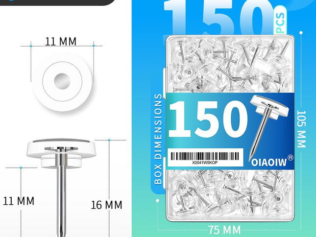 Product Image 2 - 150 PCS Clear Push Pin