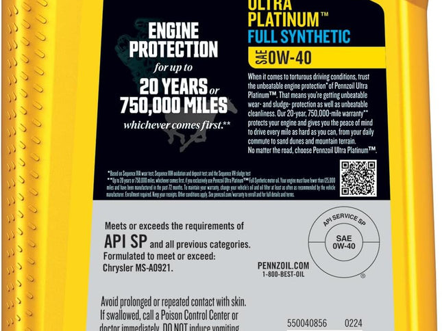 Product Image 2 - Pennzoil Ultra Platinu