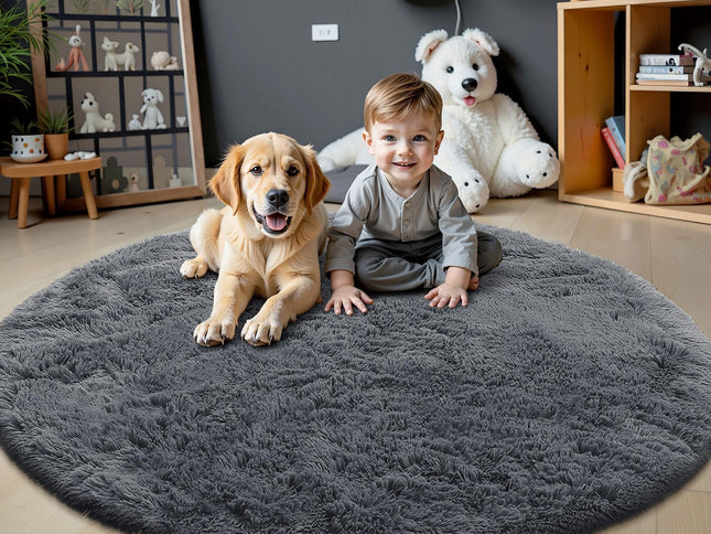Product Image 2 - OLANLY Grey Round Rugs