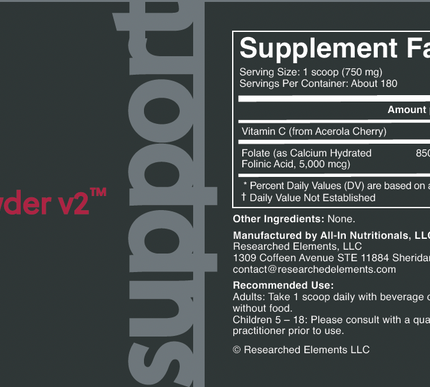 Folinic Acid Powder v2 (with Vitamin C)